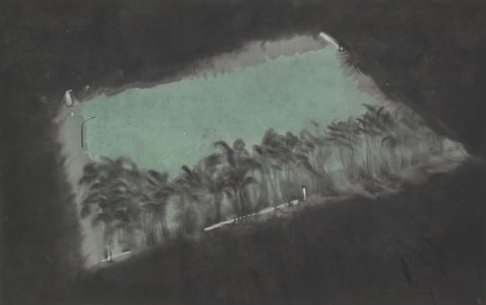 《維港七星》 61×97cm 紙本設(shè)色 2014
