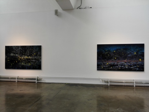 《美麗新世界13號》、《流動的盛宴1號》 150×250cm、150×250cm 綜合材料 2014-2015、2015
