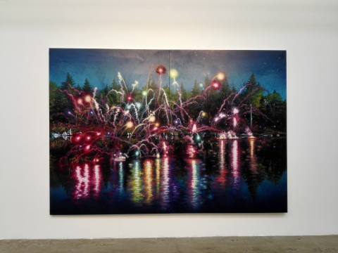 《流動的盛宴2號》 250×360cm 綜合材料 2015
