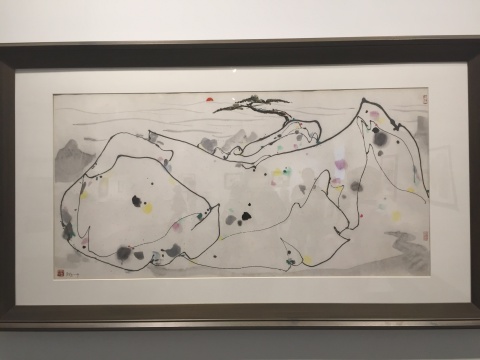 吳冠中 《日出東方》 67×137cm 紙本水彩  80年代作
