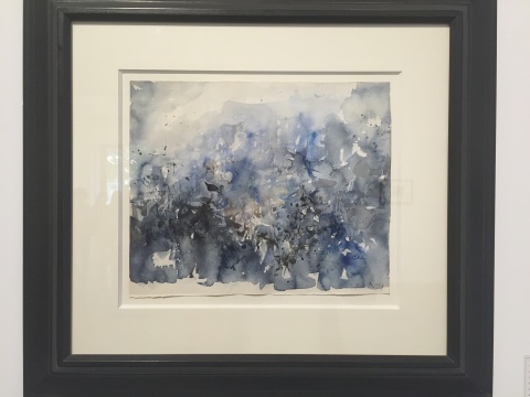 趙無極 《構(gòu)圖》 29.5×35.6cm 紙本水彩 1957
