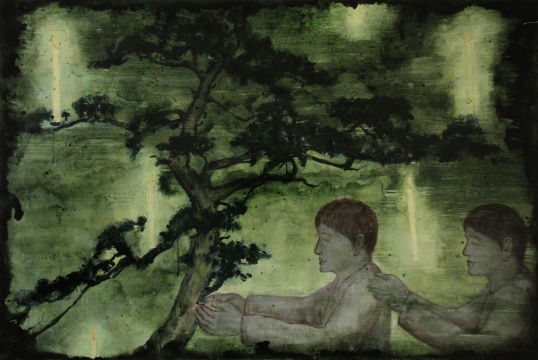【提名獎】汪燎 《可以沒有風(fēng)》 布面丙烯 120×80cm 湖北美術(shù)學(xué)院 2015
