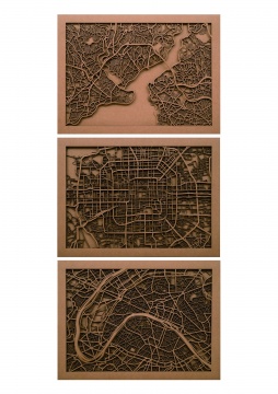 【特別獎】徐小鼎 《The Internal of City》 紙裝置 58×70×2cm×3 中央美術(shù)學(xué)院 2014
