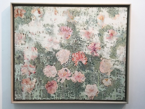  《欲掩之葉》 100 × 120cm    布面油畫    2013
