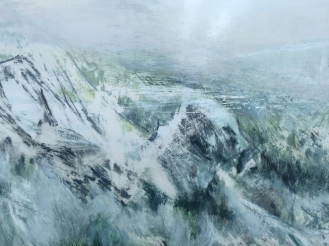  《原上草》局部  120 × 240cm    布面油畫    2013
