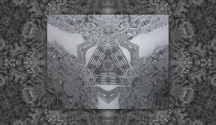 特別項目：?謝曹閩 《曼荼羅8號》  布面油畫 多媒體投影  210 x 275cm  2009   由藝術(shù)家信托基金提供
