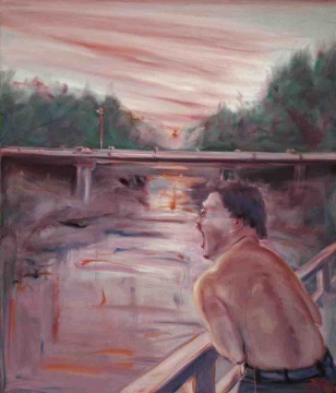 《血色黃昏》 112×95cm 布面油畫 2002