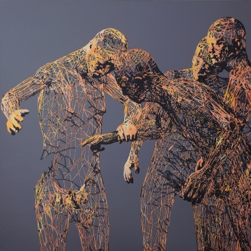 繆曉春 《零度懷疑》   800×800cm  布面丙烯  2015 
