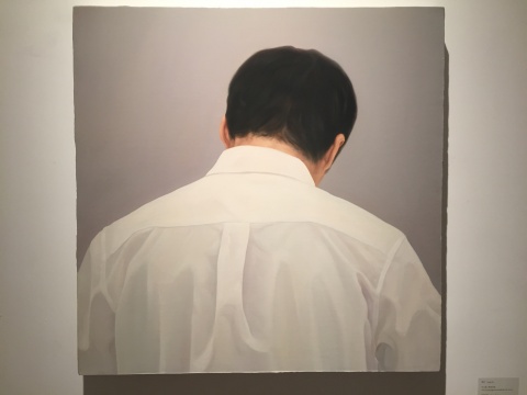 梁浩《開片前8秒的訓(xùn)練》 80×80cm 布面油畫 2015
