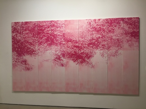 石磊 《風(fēng)花雪月一》 360×180cm 木口木刻 2014
