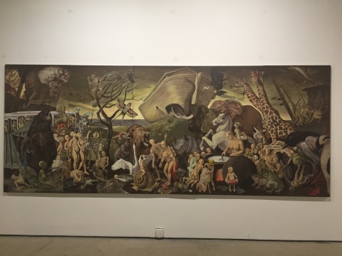 吳雅蒂 《混沌與真相》 180×450cm 布面丙烯 2010
