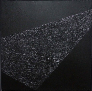 周杰《-∞?深黑#2》60×60cm 布面油畫(huà) 2015
