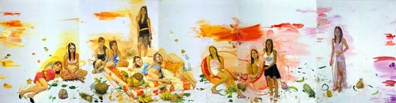 《溫床之二》（五聯(lián)畫）260x1000cm 布面油畫 2006
