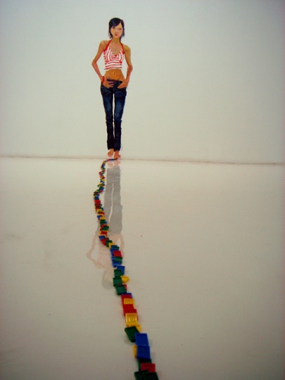 《多米諾7》墻上丙烯 2006
