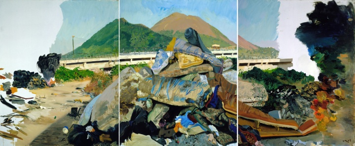《上火》（三聯(lián)畫）260x600cm 布面油畫 2008
