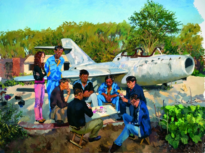 《金城飛機(jī)場(chǎng)》 300x400cm 布面油畫 2010
