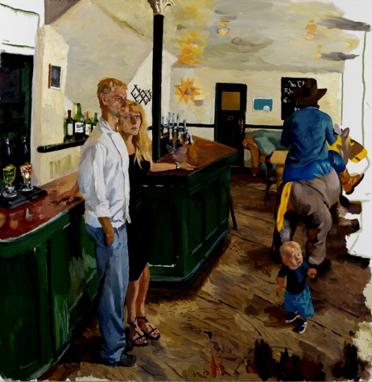 《白飯館》220x225cm 布面油畫 2013
