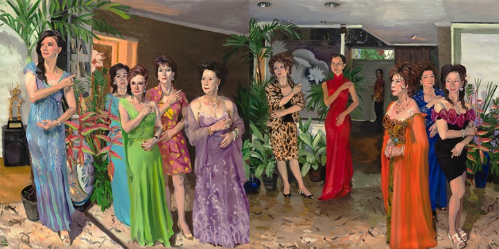 《記憶樹之一》 200x400cm 布面油畫 2014
