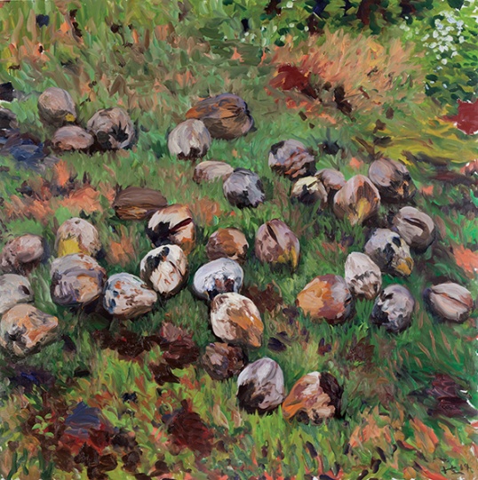 《記憶樹之二》200x200cm 布面油畫 2014
