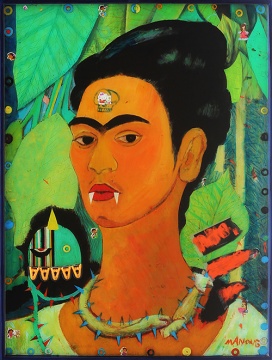 梁曼勇《弗里達(dá)》62×82cm  綜合材料 2014
