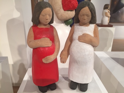 任俊華 《孕婦》 29×16×33cm 椴木 2014
