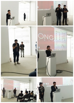 開幕演講環(huán)節(jié)：到場的每位藝術家對自己的作品及對“互助社”的理解做出了各自的回答