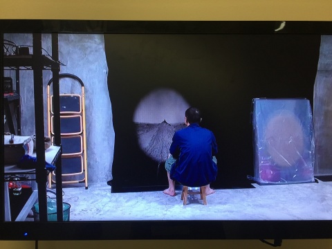 駱丹在新作前
