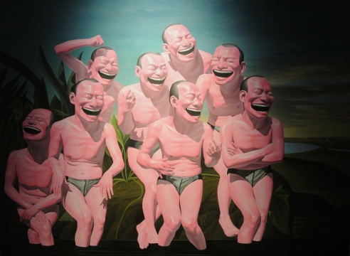 岳敏君《閑云野鶴之十》220×300cm 布面油畫 2004
