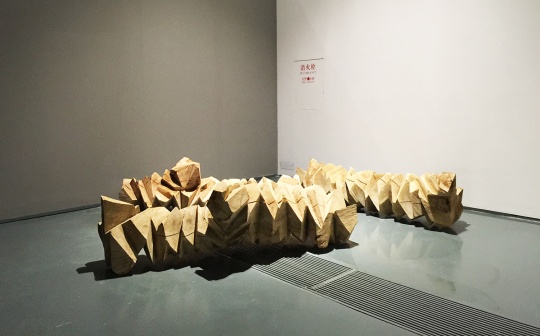 楊心廣2015年年初在北京公社最新個展中展出的作品《剩余體積》
