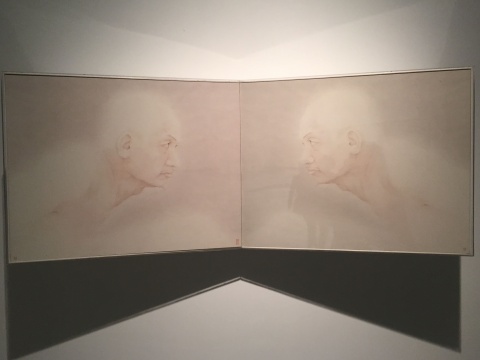 《假亦真——驚》128×50cm 紙本設(shè)色、數(shù)碼微噴 2014
