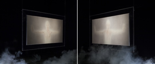 《繪畫雕塑——勇氣》 181×88cm×2 紙本設(shè)色 2014
