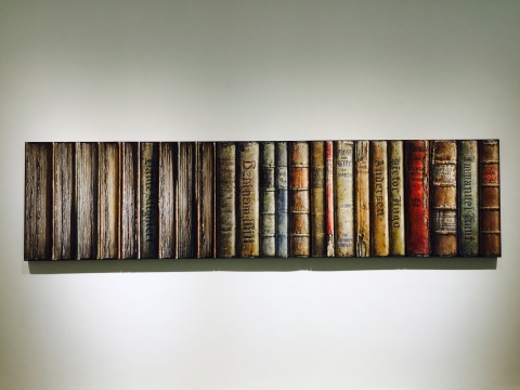 《hardbacks#2》三聯(lián)畫(huà)  91x219cm 布面油畫(huà) 2015
