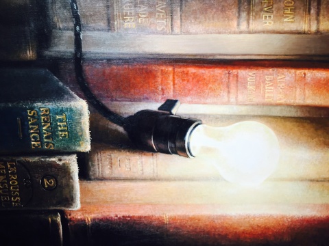 《hardbacks#14》（局部） 97x130cm 布面油畫(huà) 2015
