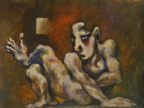 《荒山幽靈之四》39x29.4cm 水粉 1983
