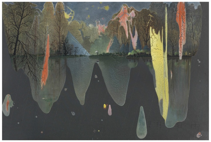 《某月某日雨》 200×300cm 布面綜合材料 2015
