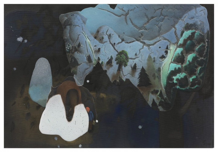 《雪山》 110×160cm 布面綜合材料 2015
