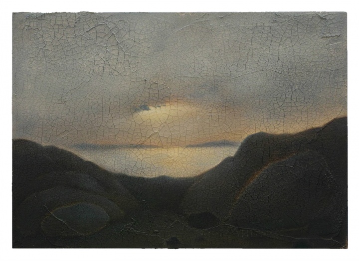 《蒙克與太陽之太陽》 26×36.5cm 木板上油畫 2015
