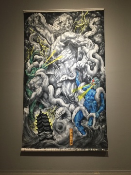 《水淹金山寺圖》 320×200cm  布面丙烯 2015
