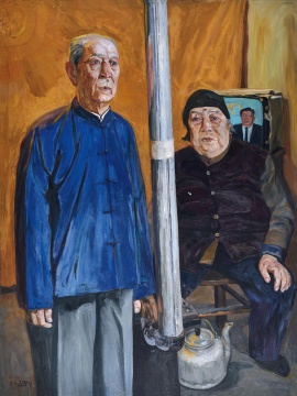 劉小東《白頭到老》 150x120cm 布面油畫  1991  成交價(jià)：1035萬元
