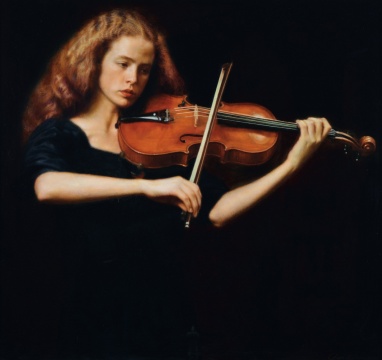 陳逸飛《排練》 76.5x81.5cm 布面油畫  1990 成交價(jià)：546萬元  由資深藏家唐炬競得
