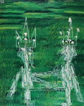 歐陽春《王者》 230x180cm  布面油畫  2005   成交價(jià)：48.3萬元
