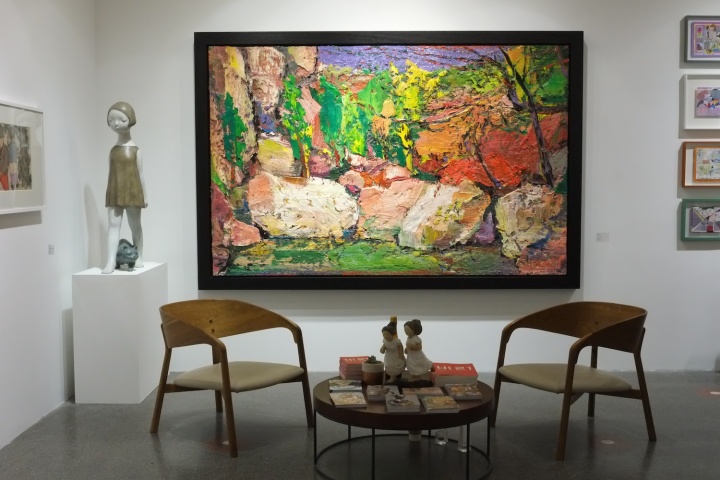 玉蘭堂展位19日已有八成作品完成銷售
