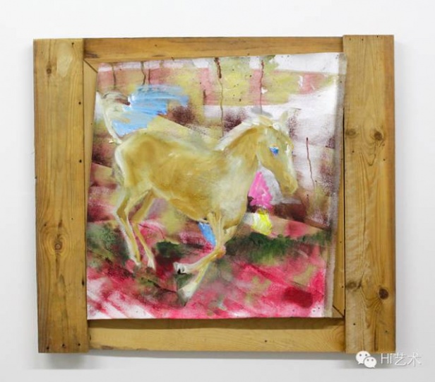 Masato KOBAYASHI 《關(guān)于自由》 77x86cm 布面油畫、丙烯 2013
