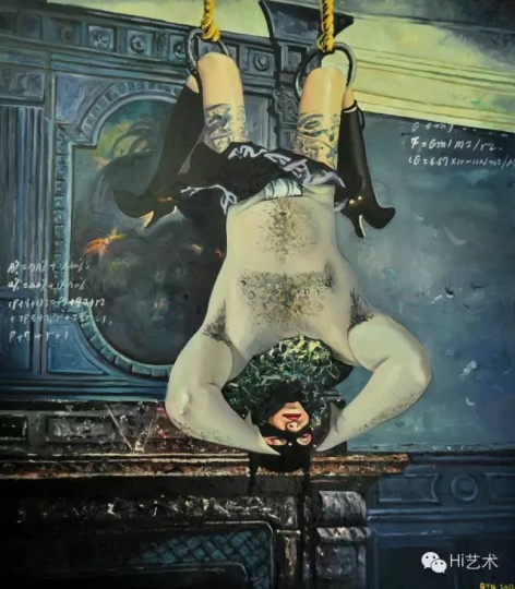 ?耿旖旎 《Mr. S 被吊》 170x150cm 布面油畫 2011