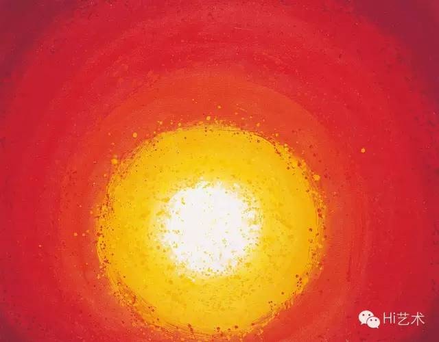 蕭勤 《向太陽致敬-5》 70x90cm 亞克力畫布 2004
