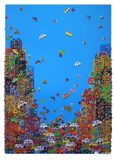 秦鳳玲 《都》70x100cm 布面丙烯 2015
