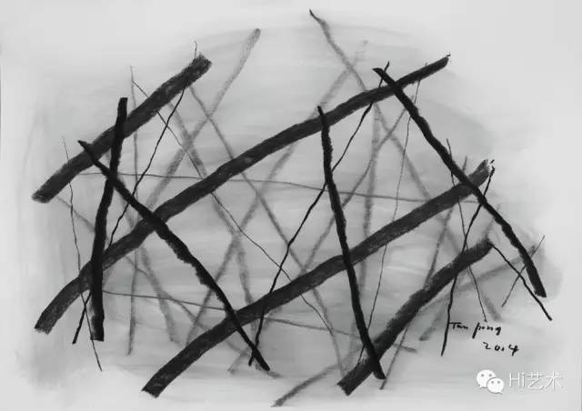 譚平 《素描 No. 1》78x109cm 炭筆 2015
