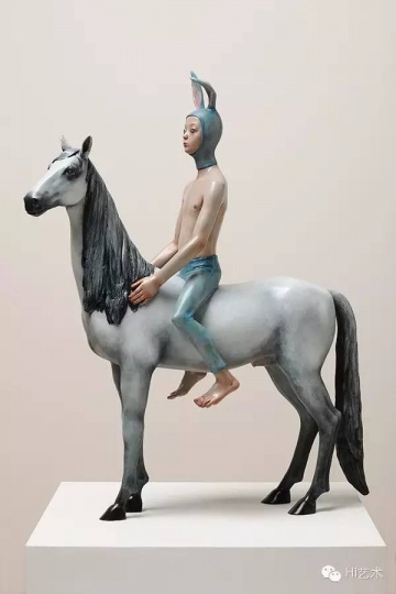顏石林 《堂吉訶德的夢》限量版 70×58×20cm 鑄銅化學(xué)著色 2014
