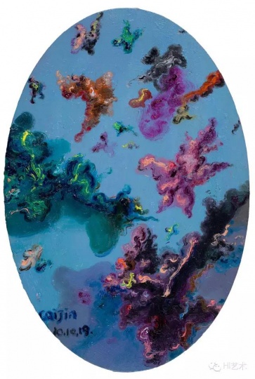 蔡錦 《風(fēng)景29》 30×20cm 布面油畫 2010
