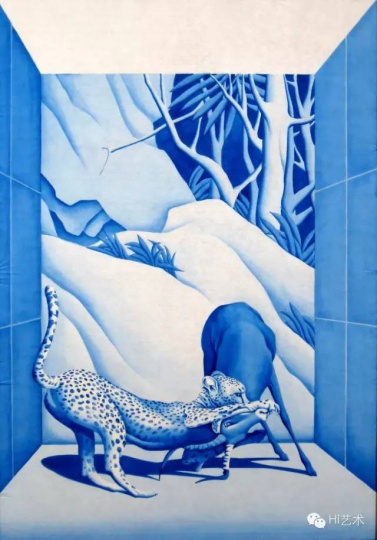 宋陵 《野生動物5號》 130X90cm 紙本水墨 2015
